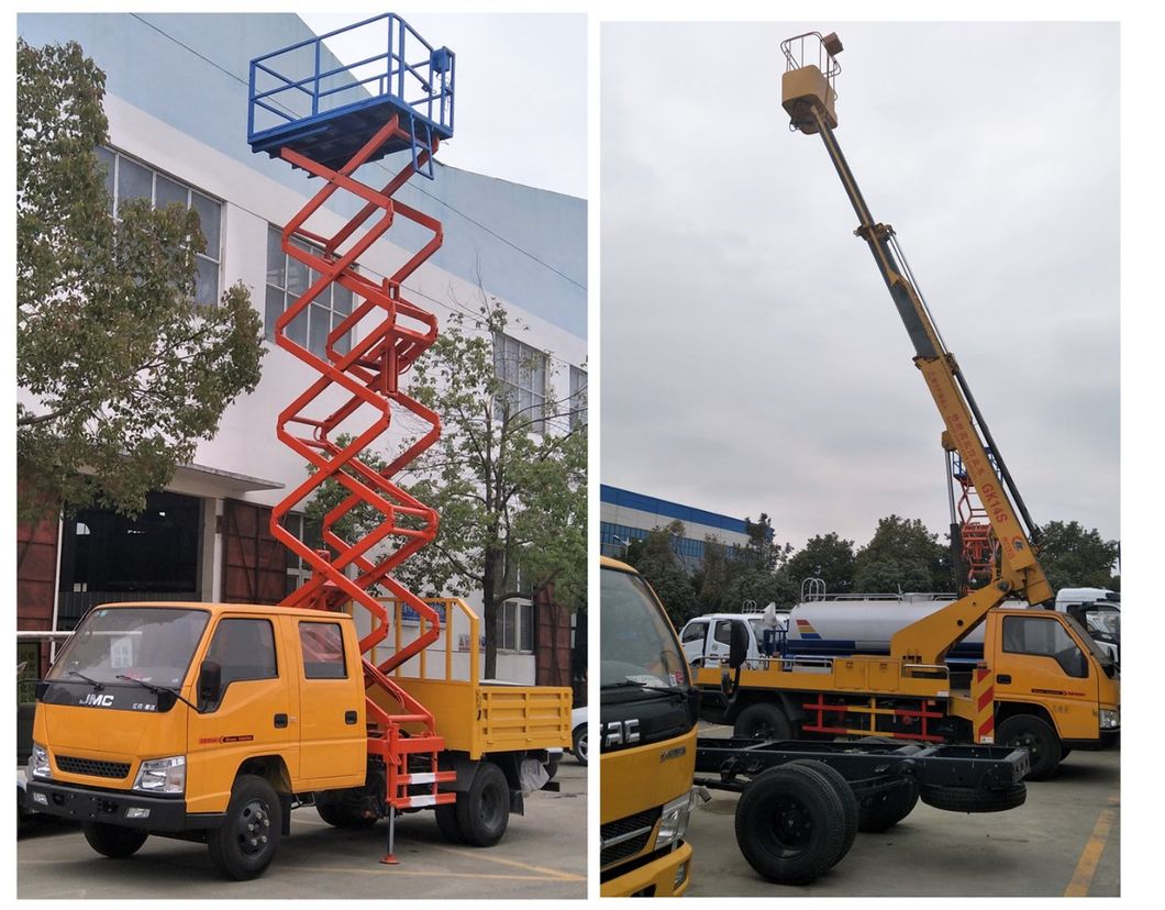 Sinotruk Double Cab High Altitude Operation Truck Boom Lift with Aerial Bucket Platform