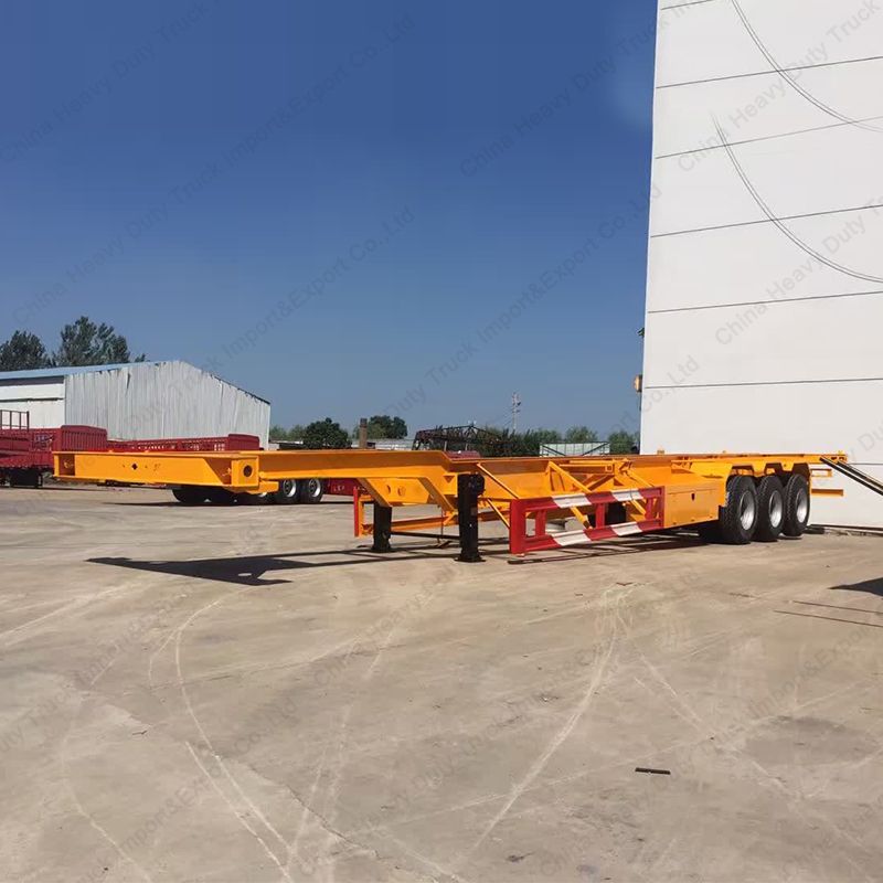 Heavy Truck 40FT 45FT Co<em></em>ntainer Trailer 3 Axle Skeleton Semi Trailer