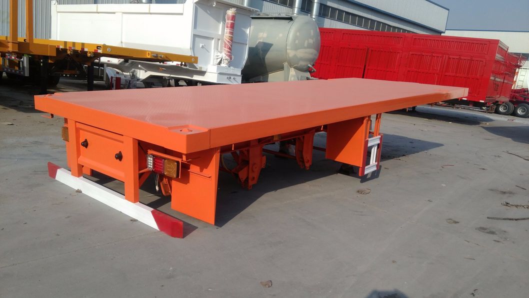 2 Axle 20FT Co<em></em>ntainer Platform Truck Trailer for Sale