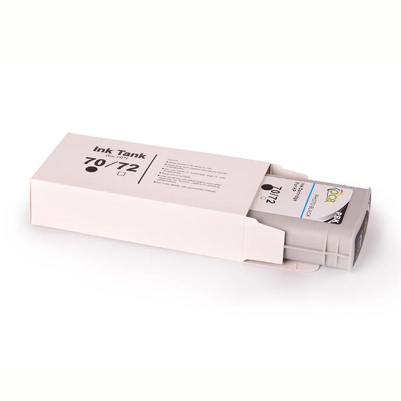 Ocbestjet 130ml/PC 72 Remanufactured Ink Cartridge with Dye Ink and Chip for HP Designjet T1110 T1120 T1200 T1300 T2300 Printer