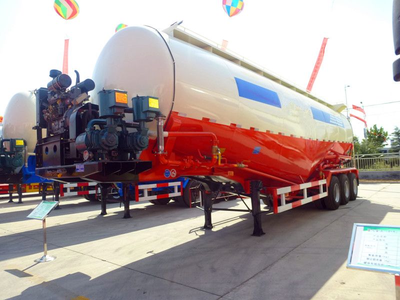 Chinese 3 Axle 60 Cbm Cement Bulk Tanker Truck Semi Trailer