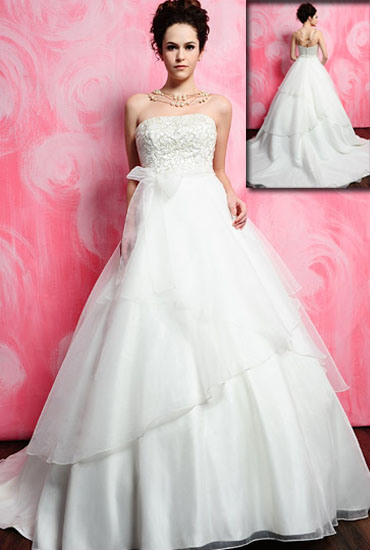 2011 Organza White Wedding Gown Hs202