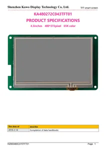 4.3-Inch TFT Module Intelligent Liquid Crystal Display Serial Port Screen 4.3-Inch TFT Module Intelligent Liquid Crystal Display Serial Port Screen