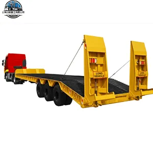Shanghai Trailer 3 Axle 50/80 Ton Heavy Duty Gooseneck Low Loader/Lowbed Low Bed Trailer Truck Semi Trailers for Excavator Transport Shanghai Trailer 3 Axle 50/80 Ton Heavy Duty Gooseneck Low Loader/Lowbed Low Bed Trailer Truck Semi Trailers for Excavator Transport