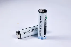 USB Rechargeable 1.5V 2500mwh Lithium AA Battery with FCC/CE Un38.3 USB Rechargeable 1.5V 2500mwh Lithium AA Battery with FCC/CE Un38.3