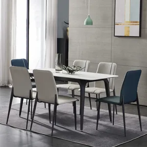 Contemporary Mable Effect Ceramic Dining Table 6 Seater for Home Furniture Contemporary Mable Effect Ceramic Dining Table 6 Seater for Home Furniture