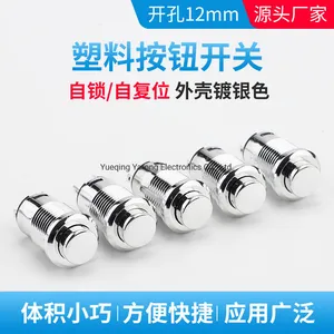 Ds-428 Electroplating Silver Self-Locking Plastic Button Round Switch 12mm Normally Open Push-Through Sprayer Purifier Ds-428 Electroplating Silver Self-Locking Plastic Button Round Switch 12mm Normally Open Push-Through Sprayer Purifier