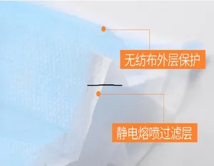 3-Ply Disposable Non-Woven Melt-Blown Fabric Face Mask with Earloop, Respirator Protective Facial Mask with Ce 3-Ply Disposable Non-Woven Melt-Blown Fabric Face Mask with Earloop, Respirator Protective Facial Mask with Ce
