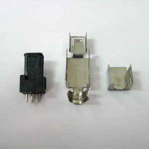 Mini USB 4pin Soldering Three-Pieces Male Connector Dual Poko Yoka (OP-32) Mini USB 4pin Soldering Three-Pieces Male Connector Dual Poko Yoka (OP-32)