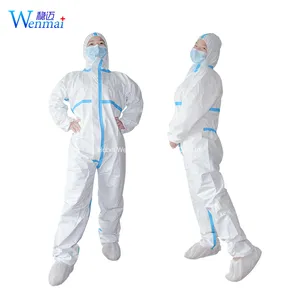 Disposable Type 5 Isolation Coveralls Work Suits Coverall Microporous Clean Room Suits Disposable Type 5 Isolation Coveralls Work Suits Coverall Microporous Clean Room Suits