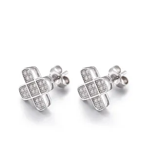 925 Silver Lucky Clover Earrings Fashion Classic Clover Flower Earrings 925 Silver Lucky Clover Earrings Fashion Classic Clover Flower Earrings