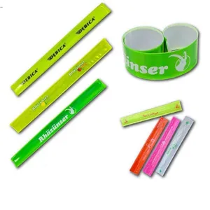 Promotional Cheap Reflective Wrist Slap Band Snap Bracelet Promotional Cheap Reflective Wrist Slap Band Snap Bracelet