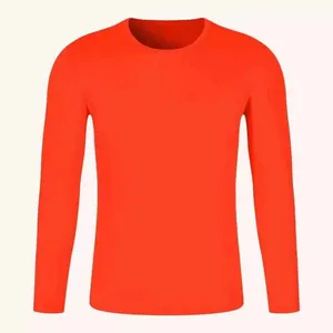 Red Cheap Round Neck Cotton Mens and Womens Long Sleeve T Shirt Red Cheap Round Neck Cotton Mens and Womens Long Sleeve T Shirt