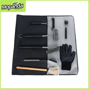 High Quality Abrasive Stainless Steel BBQ Grill Tool with Scraper High Quality Abrasive Stainless Steel BBQ Grill Tool with Scraper