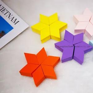 Five Pointed Star Quadrilateral Air Cushion Makeup Egg No Powder Sponge Foundation Make-up Liquid Makeup Setting Tool Five Pointed Star Quadrilateral Air Cushion Makeup Egg No Powder Sponge Foundation Make-up Liquid Makeup Setting Tool