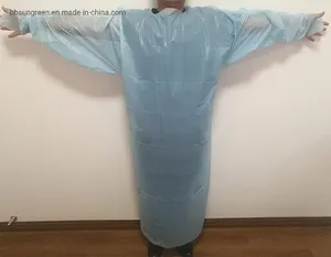 Disposable CPE Gown with Long Backside, CPE Isolation Gown with Long Backside Disposable CPE Gown with Long Backside, CPE Isolation Gown with Long Backside