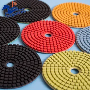 Qf Diamond Resin Wet Polishing Floor Pad for Concrete Stone/110mm Wet Flexible Polishing Pad for Stone (Granite/Marble/Quartz) Qf Diamond Resin Wet Polishing Floor Pad for Concrete Stone/110mm Wet Flexible Polishing Pad for Stone (Granite/Marble/Quartz)