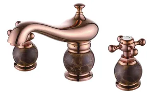 Klassische Dreiteilige Wasserhahn Zwei Griff Wasserhahn Rose Goldenhahnbecken Mischer (KC-01M) Klassische Dreiteilige Wasserhahn Zwei Griff Wasserhahn Rose Goldenhahnbecken Mischer (KC-01M)