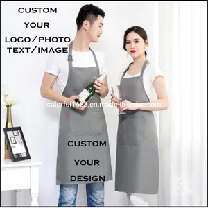 Custom Your Logo Adjustable Bib Apron with Pocket Extra Long Ties for Women Men Chef Kitchen Home Restaurant Cafe Cooking Baking Gardening Custom Your Logo Adjustable Bib Apron with Pocket Extra Long Ties for Women Men Chef Kitchen Home Restaurant Cafe Cooking Baking Gardening