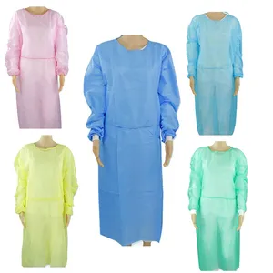 Working Cloth PP+PE Waterproof Disposable Isolation Gown / Nonwoven PPE Gown with Elasticated Cuffs Working Cloth PP+PE Waterproof Disposable Isolation Gown / Nonwoven PPE Gown with Elasticated Cuffs