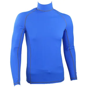 Custom Sublimation Printed Rash Guard Compression for Mens in Blue Custom Sublimation Printed Rash Guard Compression for Mens in Blue