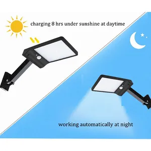 Remote Control Rotate Bracket Solar Street Light 48 LED Solar Light Three Modes Black White Waterproof Outdoor Garden Wall Fence Remote Control Rotate Bracket Solar Street Light 48 LED Solar Light Three Modes Black White Waterproof Outdoor Garden Wall Fence