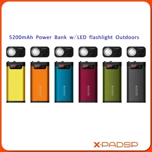 New 5200mAh Power Bank External Power Source with Flashlight Outdoor New 5200mAh Power Bank External Power Source with Flashlight Outdoor