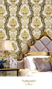 New PVC Damask Wall Paper PVC Vinyl Embossed 1.06m Wallpaper New PVC Damask Wall Paper PVC Vinyl Embossed 1.06m Wallpaper