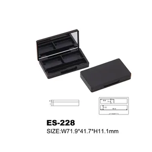 Custom Empty Luxury Empty Plastic 2 Color Empty Eye Shadow Case Custom Empty Luxury Empty Plastic 2 Color Empty Eye Shadow Case