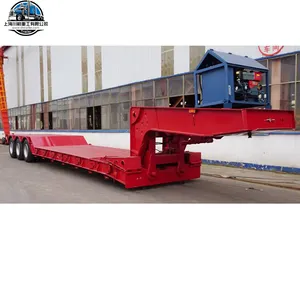 Shanghai Trailer 80tons Hydraulic Detachable Gooseneck Low Bed Front Load Trailer Shanghai Trailer 80tons Hydraulic Detachable Gooseneck Low Bed Front Load Trailer