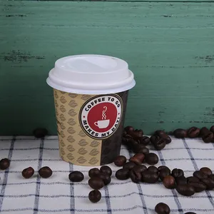 Hot Sale Party Hot Takeaway 6oz 7oz 8oz Paper Cups with Lids Hot Sale Party Hot Takeaway 6oz 7oz 8oz Paper Cups with Lids