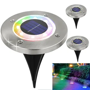 8 LED Outdoor Solar Garden Lights Waterproof in-Ground Light Solar Lamp Lighting for Pathway Yard Deck White/Warm White/RGB 8 LED Outdoor Solar Garden Lights Waterproof in-Ground Light Solar Lamp Lighting for Pathway Yard Deck White/Warm White/RGB