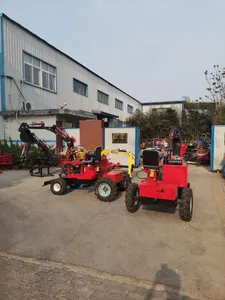 Mini 4 Wheel Self-Driven 12HP Engine Ground Digger Machine 360 Degree Rotation Backhoe for Germany Mini 4 Wheel Self-Driven 12HP Engine Ground Digger Machine 360 Degree Rotation Backhoe for Germany