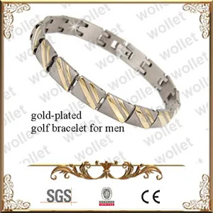 Gold Plating Ta2 Titanium Bracelet for Men (TIB-4040) Gold Plating Ta2 Titanium Bracelet for Men (TIB-4040)