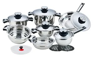 Factory Price 16PCS Stainless Steel Cookware Set Factory Price 16PCS Stainless Steel Cookware Set