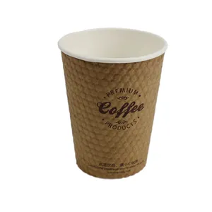 Disposable Compostable Embossing Paper Cup, Double Wall Coffee Paper Cups Disposable Compostable Embossing Paper Cup, Double Wall Coffee Paper Cups