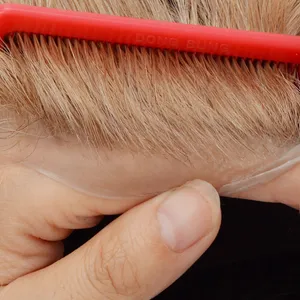 Super Thin Skin V-Looped Mens Hair System with Dye After Front Super Thin Skin V-Looped Mens Hair System with Dye After Front