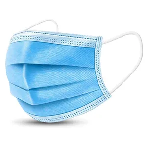 Safety 3 Layers Disposable Protective Face Masks with Nose Clip Ear Loops Safety 3 Layers Disposable Protective Face Masks with Nose Clip Ear Loops