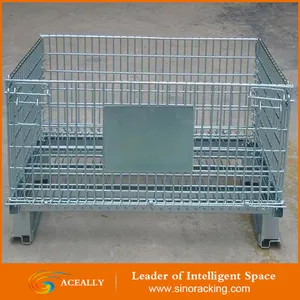Logistic Foldable Stainless Steel Wire Storage Cage Logistic Foldable Stainless Steel Wire Storage Cage