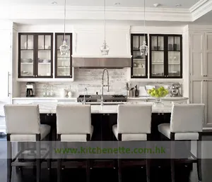 Contemporary Kitchen with Wooden Frame Glass Insert Showcase (WH-D190) Contemporary Kitchen with Wooden Frame Glass Insert Showcase (WH-D190)