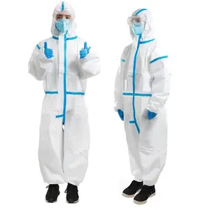 Disposable Microporous Nonwoven Chemical Protective Clothing with Hood Disposable Microporous Nonwoven Chemical Protective Clothing with Hood