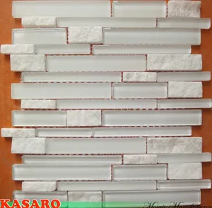 White Crystal Glass Stone Mosaic Wall Tile (KSL7701) White Crystal Glass Stone Mosaic Wall Tile (KSL7701)