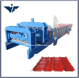Galvanized Steel Glazed Metal Roofing Tile Making Roll Forming Machine Galvanized Steel Glazed Metal Roofing Tile Making Roll Forming Machine