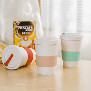 Eco Friendly Private Label Custom Logo Reusable Branded Coffee Cups with Top Plug and Sleeve Eco Friendly Private Label Custom Logo Reusable Branded Coffee Cups with Top Plug and Sleeve