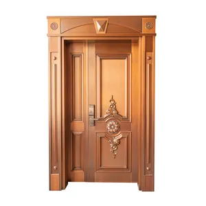 Square Top Primary-Secondary Copper Entry Door with Intelligent Electronic Lock for Security Square Top Primary-Secondary Copper Entry Door with Intelligent Electronic Lock for Security