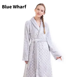 Cylinder Packaging Recycled Girls Fleece Hooded Hotel High Quality Thermal De Mariage Robe Bathrobe with Collar Cylinder Packaging Recycled Girls Fleece Hooded Hotel High Quality Thermal De Mariage Robe Bathrobe with Collar