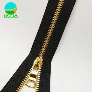 Can Customized Size Teeth Heavy Duty Metal Zipper High Quality Real Gold Plated Zippers Can Customized Size Teeth Heavy Duty Metal Zipper High Quality Real Gold Plated Zippers