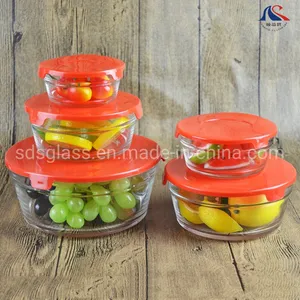 Glass Bowl Set with Lids 5PCS Pyrex Glass Kitchen Bowl for Microwave Glass Bowl Set with Lids 5PCS Pyrex Glass Kitchen Bowl for Microwave