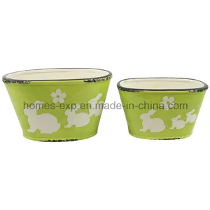 Fashion Home Decoration Ceramic Graden Flower Planter with Rabbit Fashion Home Decoration Ceramic Graden Flower Planter with Rabbit