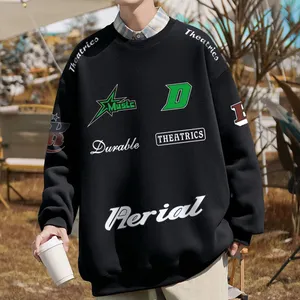 Custom Men′s Fashion Casual Print Graphic Drop Shoulder Long Sleeve Cheap Sweatershirt Custom Men′s Fashion Casual Print Graphic Drop Shoulder Long Sleeve Cheap Sweatershirt